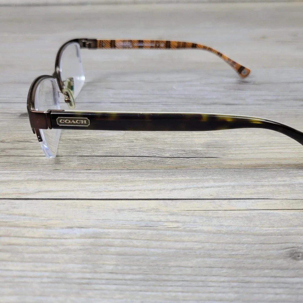 Coach Eyeglass Frames HC 5038 Montana 9076 Satin Brown Half Rim Womens 52-17-135